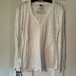 Harley-Davidson long-sleeved sheer t shirt, large
